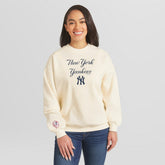 New York Yankees WEAR by Erin Andrews Women's Heavyweight Crew Neck Sweatshirt | MLB Near me