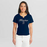 Boston Red Sox WEAR by Erin Andrews Women's Notch Neck Cropped T-Shirt | MLB Sale