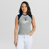 Detroit Tigers WEAR by Erin Andrews Women's Cropped Raglan Tank Top | MLB For sale
