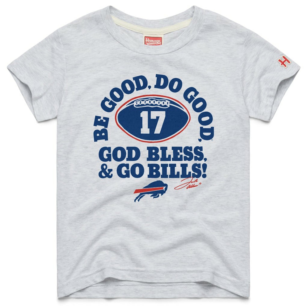 Buffalo Bills Josh Allen Homage Youth Be Good Do Good Signature Tri-Blend T-Shirt