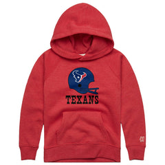 Houston Texans Homage Youth Big Helmet Tri-Blend Hoodie