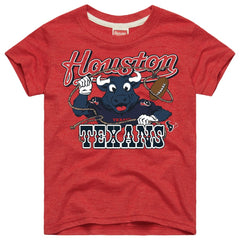 Houston Texans Homage Youth Toro Lasso Tri-Blend T-Shirt
