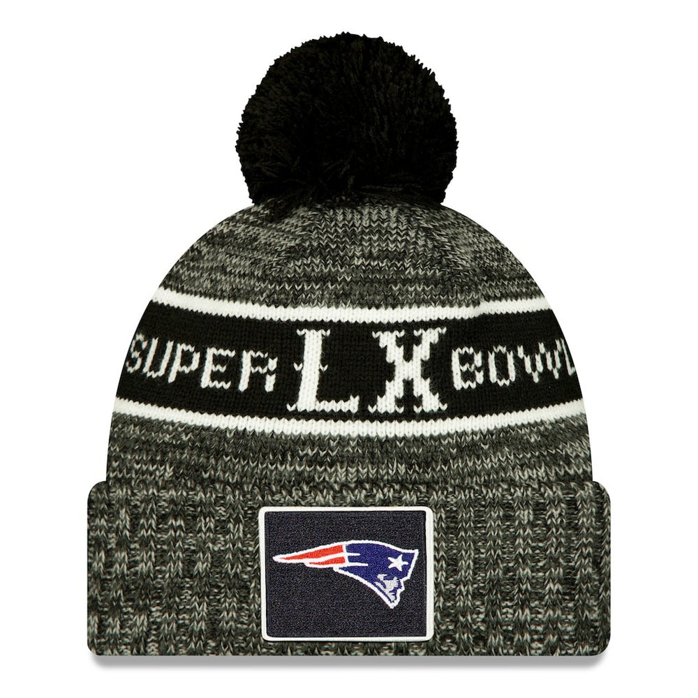 New England Patriots New Era Super Bowl LX Cuffed Knit Hat with Pom