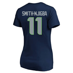 Seattle Seahawks Fanatics Jaxon Smith-Njigba Women's Super Bowl LX Patch Plus Size Name & Number V-Neck T-Shirt
