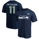 Seattle Seahawks Fanatics Jaxon Smith-Njigba Super Bowl LX Patch Big & Tall Name & Number T-Shirt