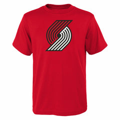 Portland Trail Blazers Outerstuff Youth Primary Logo T-Shirt On Sale