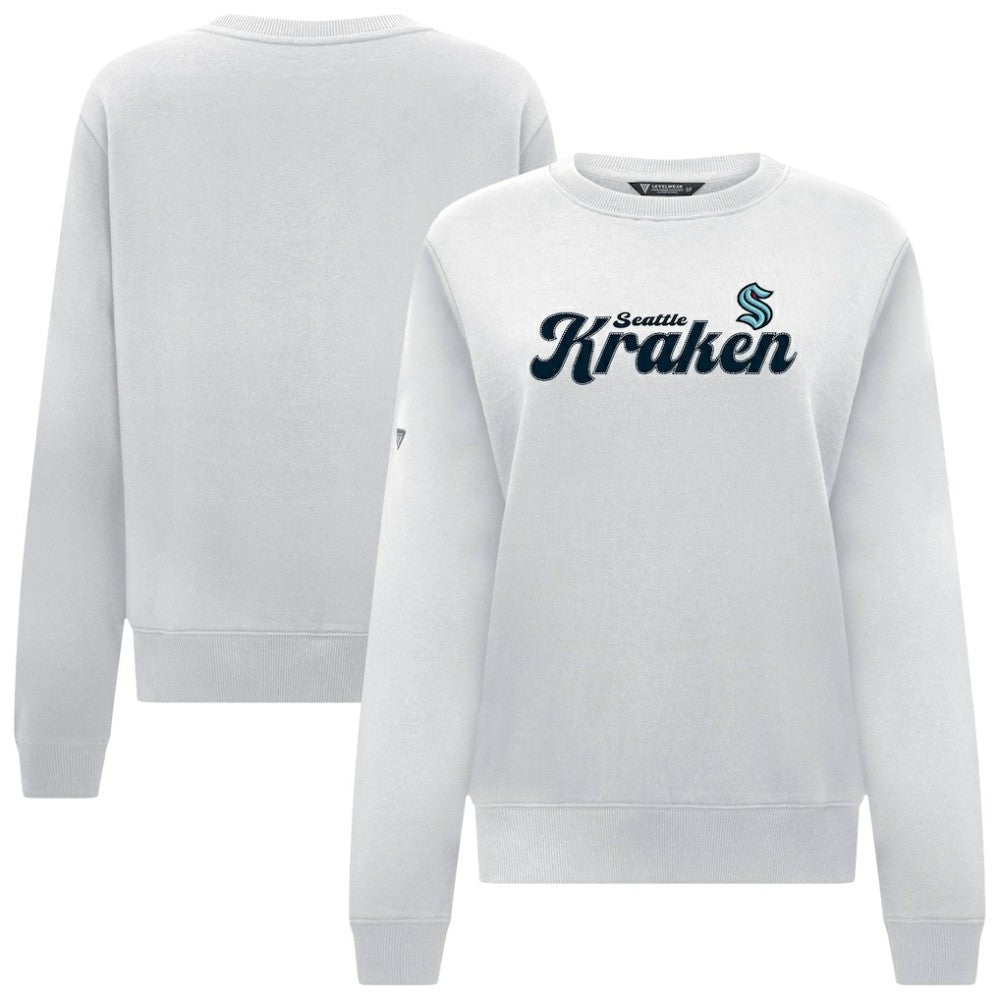 Seattle Kraken Levelwear Women's Yvette Big Script Tri-Blend Sweatshirt Discount