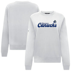 Vancouver Canucks Levelwear Women's Yvette Big Script Tri-Blend Sweatshirt Outlet