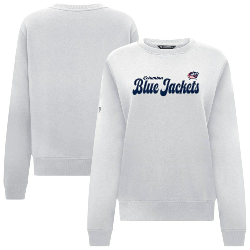 Columbus Blue Jackets Levelwear Women's Yvette Big Script Tri-Blend Sweatshirt Online