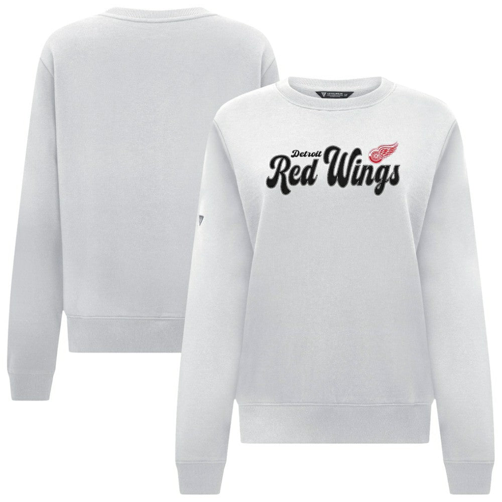 Detroit Red Wings Levelwear Women's Yvette Big Script Tri-Blend Sweatshirt Outlet