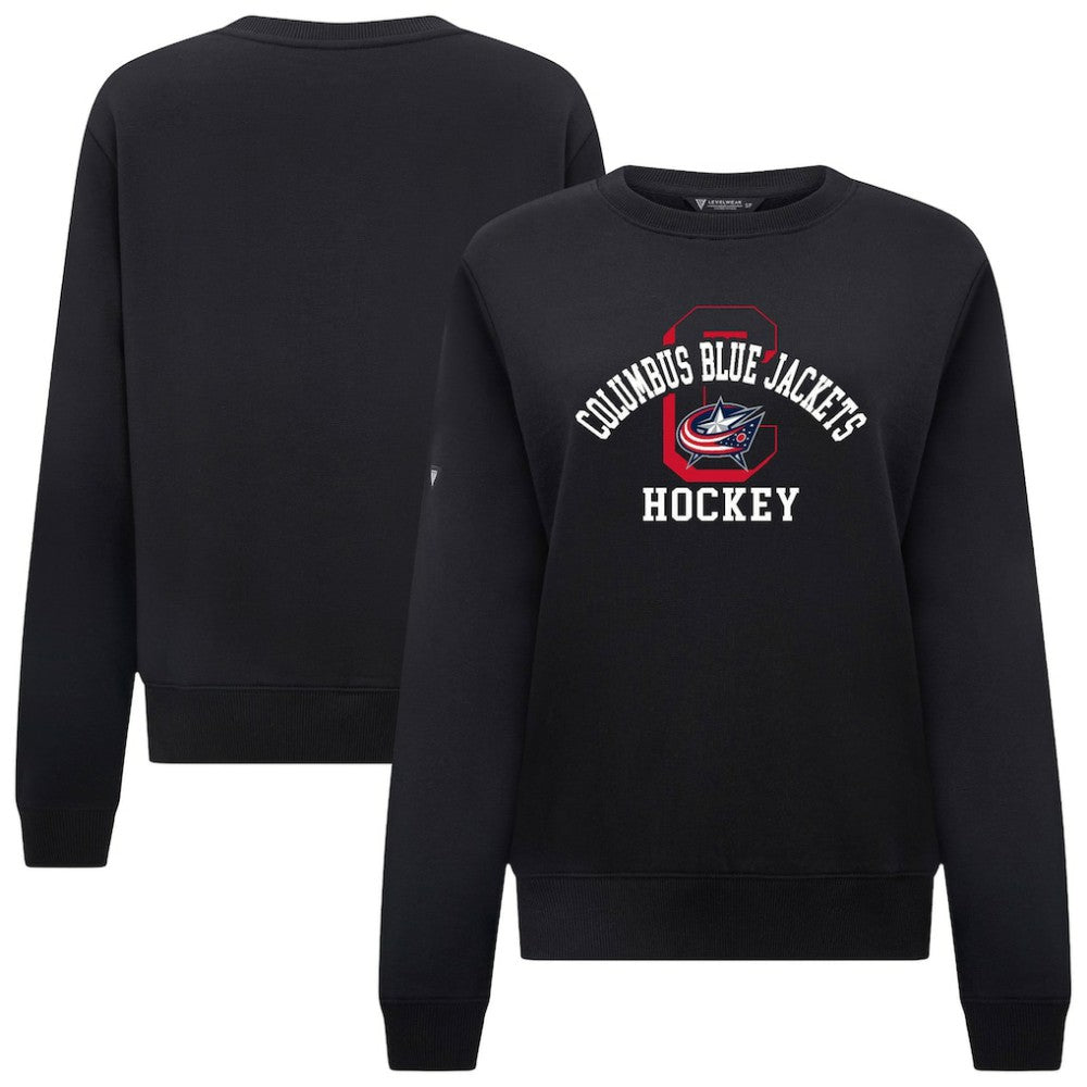 Columbus Blue Jackets Levelwear Women's Yvette Limelight Big Letter Sweatshirt Sale