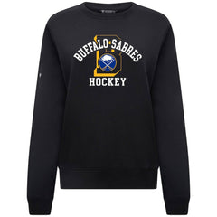 Buffalo Sabres Levelwear Women's Yvette Limelight Big Letter Sweatshirt On Sale