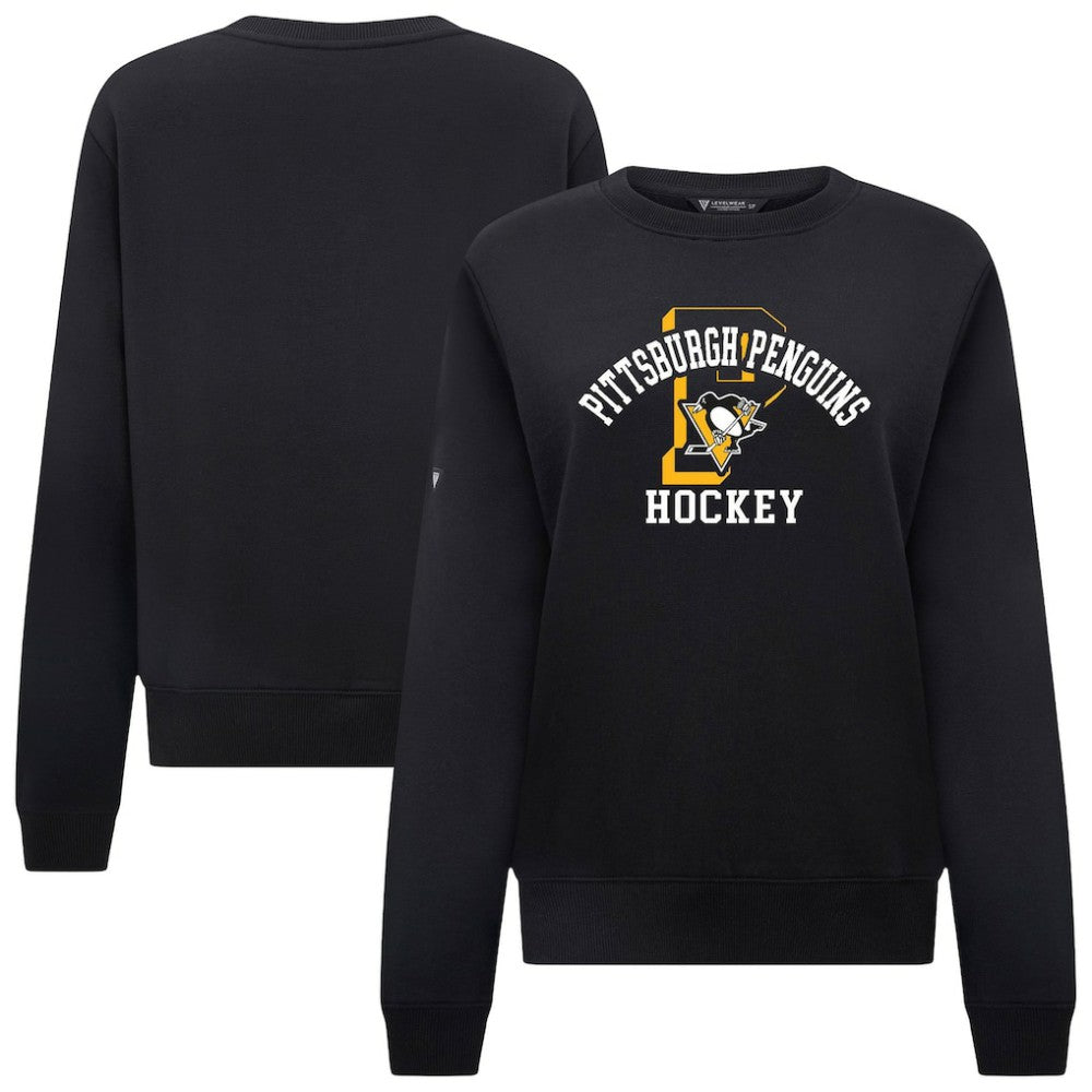 Pittsburgh Penguins Levelwear Women's Yvette Limelight Big Letter Sweatshirt Sale