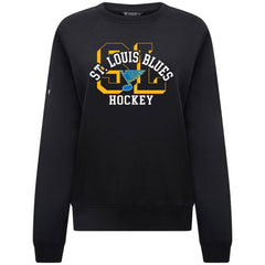St. Louis Blues Levelwear Women's Yvette Limelight Big Letter Sweatshirt For Sale