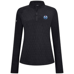 Edmonton Oilers Levelwear Women's Spike Raglan Quarter-Zip Top Sale