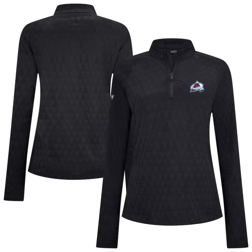 Colorado Avalanche Levelwear Women's Spike Raglan Quarter-Zip Top For Sale