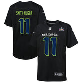 Seattle Seahawks Nike Jaxon Smith-Njigba Youth Super Bowl LX Patch Carbon Fashion Game Jersey