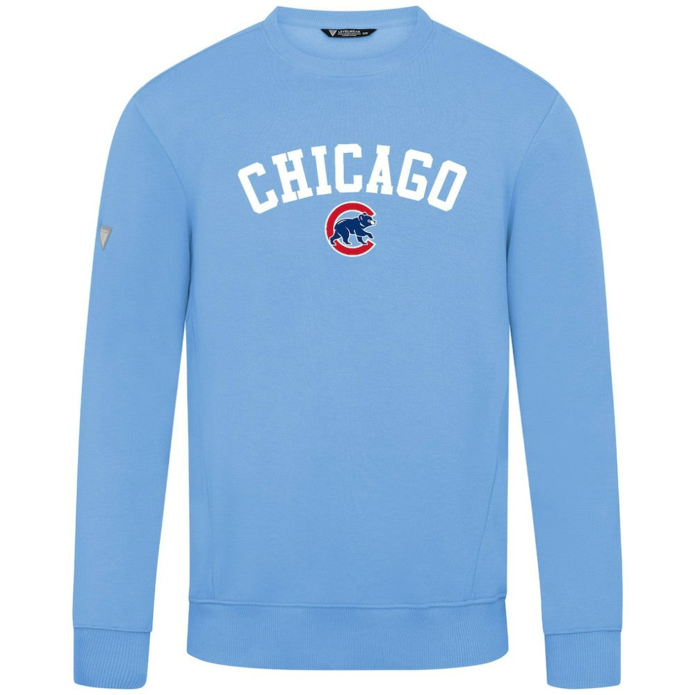Chicago Cubs Levelwear Zane Felt Arch Pullover Sweatshirt | MLB Outlet