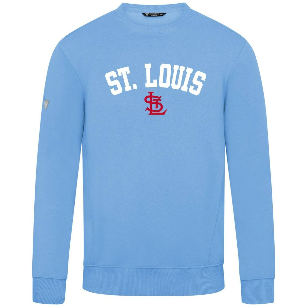 St. Louis Cardinals Levelwear Zane Felt Arch Pullover Sweatshirt | MLB Discount