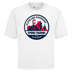 Cleveland Guardians Levelwear Spring Training Badge Luxe Signature Knit T-Shirt | MLB On Sale