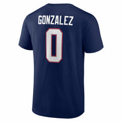 New England Patriots Christian Gonzalez Icon Name & Number T-Shirt