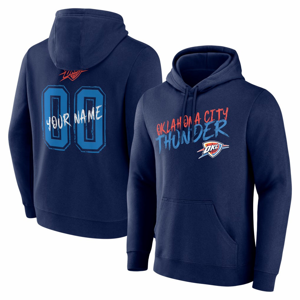Oklahoma City Thunder Big & Tall Hustle Personalized Name & Number Hoodie sale On Sale