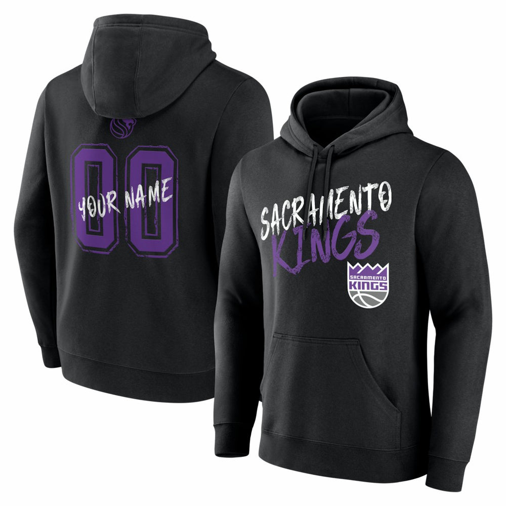 Sacramento Kings Big & Tall Hustle Personalized Name & Number Hoodie On Sale