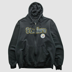 Pittsburgh Steelers Fanatics Reebok 2000s Hooded Full Zip Sweatshirt