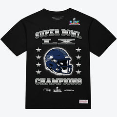 Seattle Seahawks Mitchell & Ness Super Bowl LX Champions Helmet Arch T-Shirt