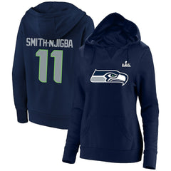 Seattle Seahawks Fanatics Jaxon Smith-Njigba Women's Super Bowl LX Champions Plus Size Name & Number Fleece Hoodie