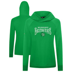 Milwaukee Brewers Levelwear Women's St. Patrick's Day Slender Raglan Hoodie | MLB Outlet