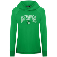 Colorado Rockies Levelwear Women's St. Patrick's Day Slender Raglan Hoodie | MLB Shop