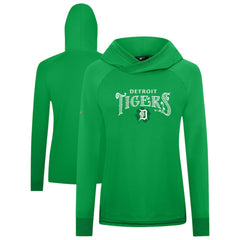 Detroit Tigers Levelwear Women's St. Patrick's Day Slender Raglan Hoodie | MLB Discount
