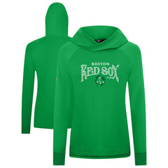 Boston Red Sox Levelwear Women's St. Patrick's Day Slender Raglan Hoodie | MLB New