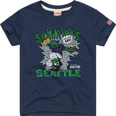 Seattle Seahawks Leonardo Homage Youth TMNT Tri-Blend T-Shirt