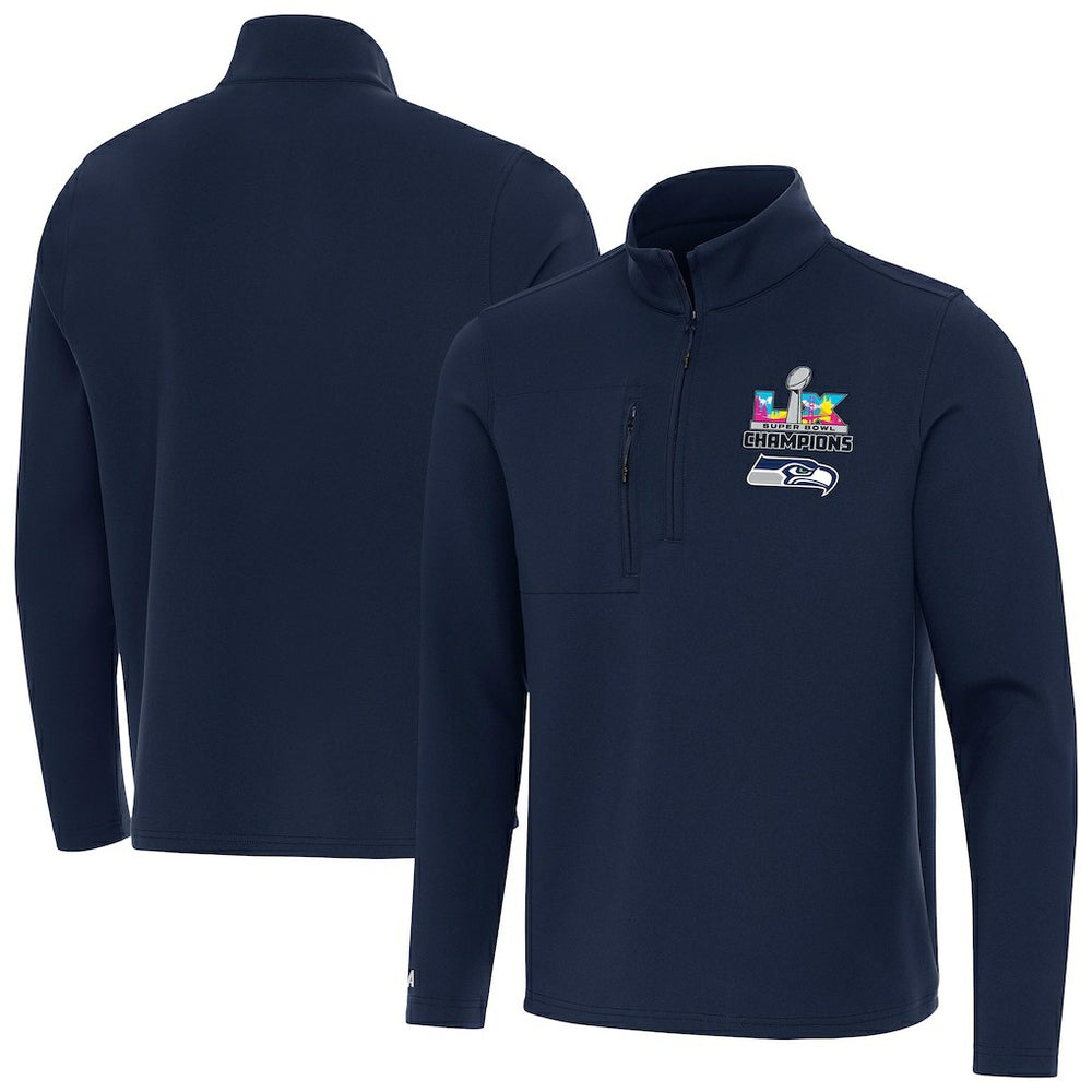 Seattle Seahawks Champion Antigua Super Bowl LX s Insider Quarter-Zip Pullover