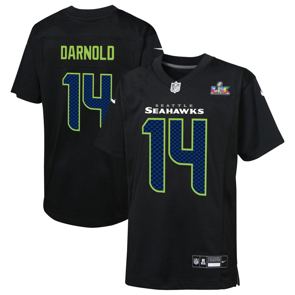 Seattle Seahawks Nike Sam Darnold Youth Super Bowl LX Carbon Fashion Game Jersey