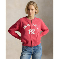 Yankees Polo Ralph Lauren Women's Seasonal Knit Full-Snap Cardigan | MLB Discount