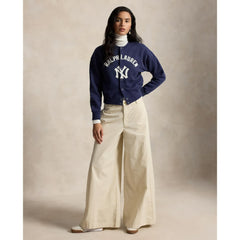 Yankees Polo Ralph Lauren Women's Seasonal Knit Full-Snap Cardigan | MLB For sale