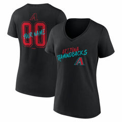 Arizona Diamondbacks Women's Hustle Personalized Name & Number V-Neck T-Shirt | MLB On Sale