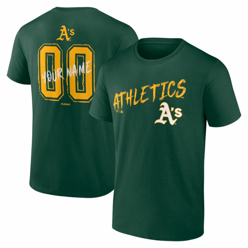 Athletics Hustle Personalized Name & Number T-Shirt | MLB On Sale