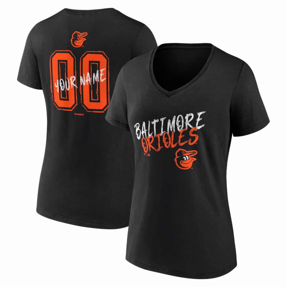 Baltimore Orioles Women's Hustle Personalized Name & Number V-Neck T-Shirt | MLB Online