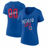 Chicago Cubs Women's Hustle Personalized Name & Number V-Neck T-Shirt | MLB Near me