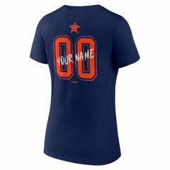 Houston Astros Women's Hustle Personalized Name & Number V-Neck T-Shirt | MLB On Sale