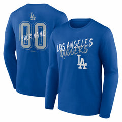 Los Angeles Dodgers Hustle Personalized Name & Number Long Sleeve T-Shirt | MLB Outlet