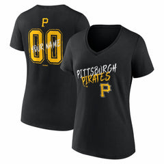 Pittsburgh Pirates Women's Hustle Personalized Name & Number V-Neck T-Shirt | MLB For sale