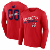 Washington Nationals Hustle Personalized Name & Number Long Sleeve T-Shirt | MLB Discount