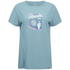 Milwaukee Brewers Levelwear Women's Influx Spring Training Sunrise Bold T-Shirt | MLB New