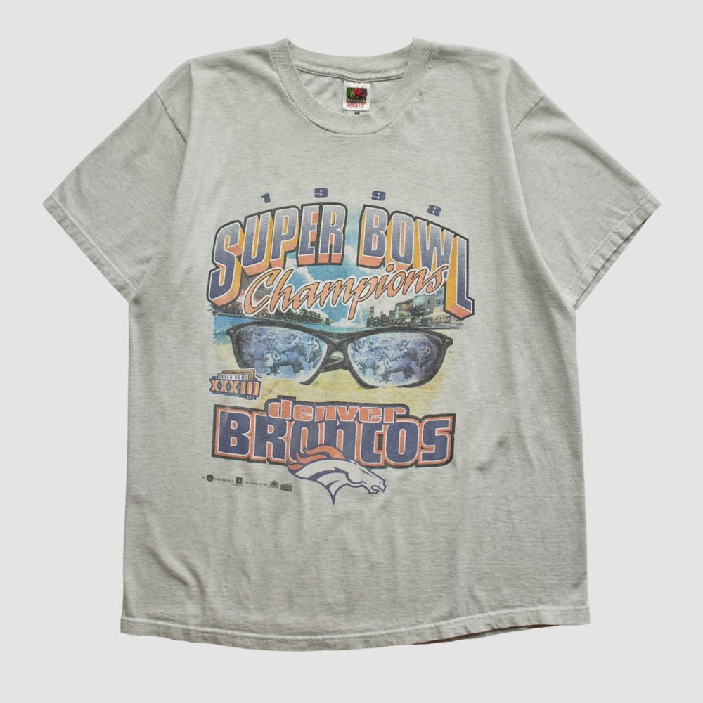 Denver Broncos Fanatics Super Bowl XXXIII Fruit of The Loom 1998 T-shirt
