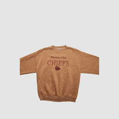 Kansas City Chiefs Fanatics Logo 7 90s Pullover Sweatshirt
